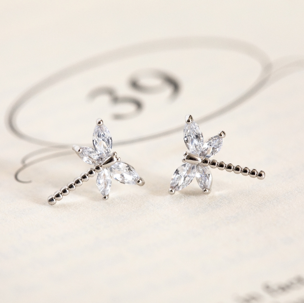 Sparkling Dragonfly Studs - Only 4 left! - Picture 3 of 9